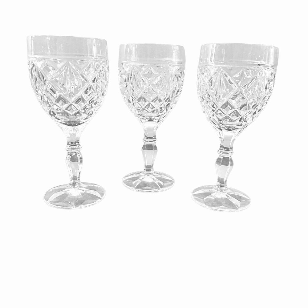 Crystal Wine Glass Set Of 3 Action Industries Ai-2 Replacement Stemware Diamon